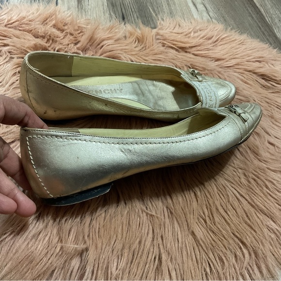 Givenchy Pointed Gold Ballet Flats Size 36 - Picture 5 of 14